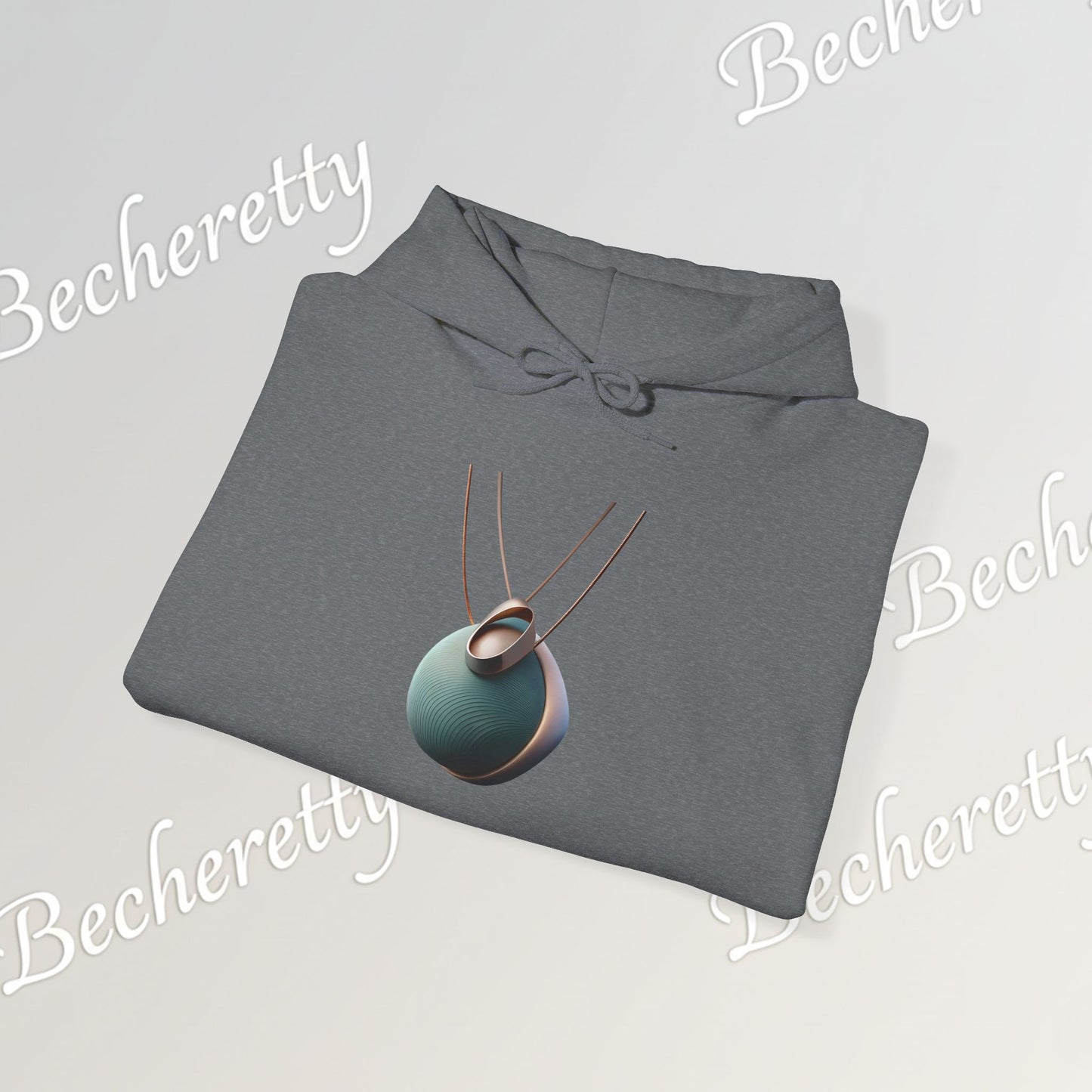 Abstract 3D Geometric Necklace Hoodie - Art Graphic Becheretty - Unisex, Original Gift for Friends
