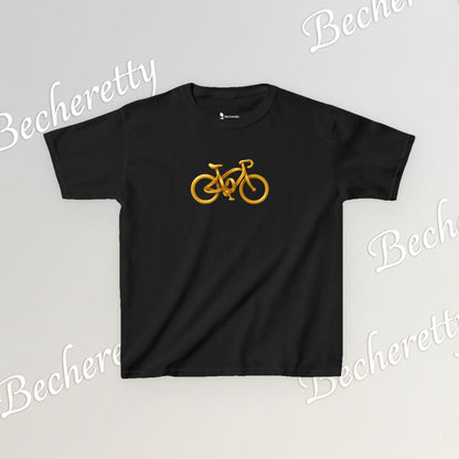 Artistic "Golden Bike" Tee Becheretty - Perfect for Sports Fans, Birthday Gifts, Playdates, Summer Fun
