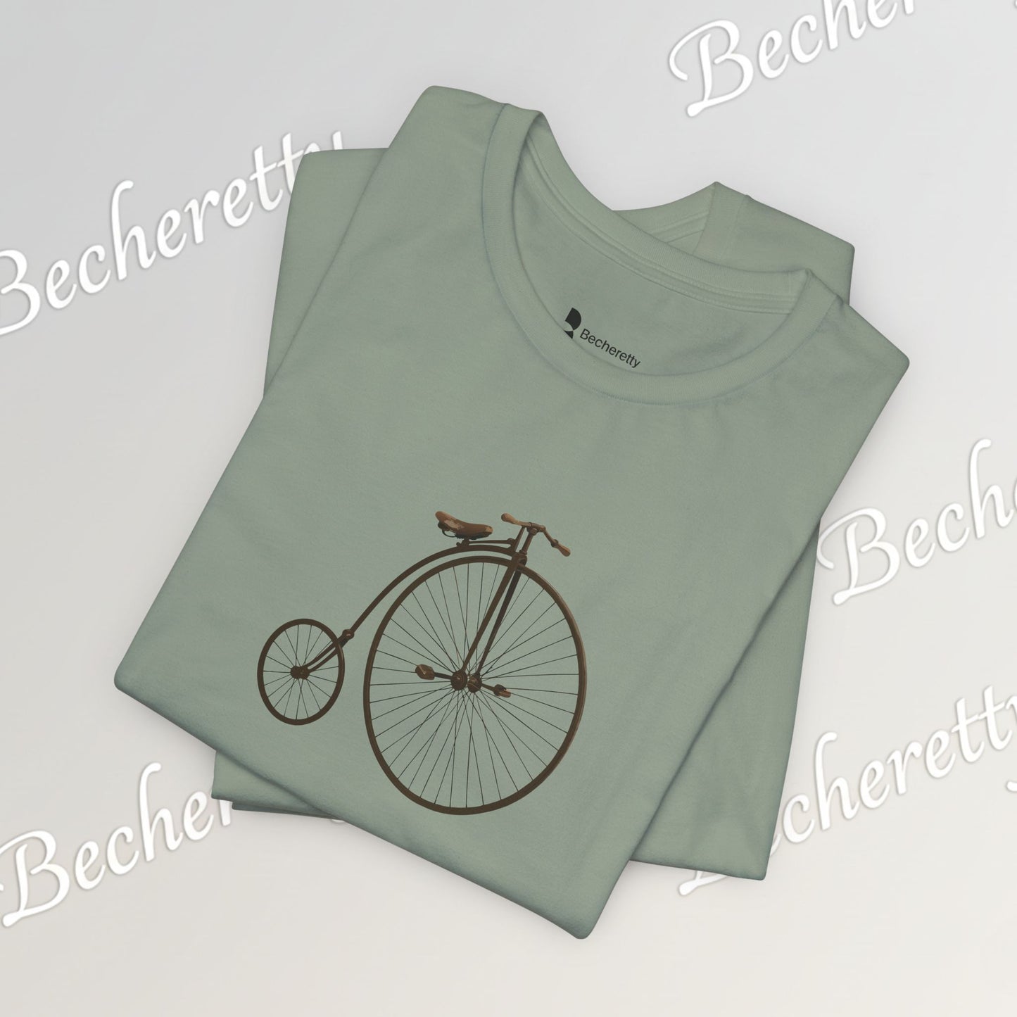 Penny-Farthing Vintage Bicycle Tee - Graphic Minimalist Tee Becheretty - Perfect T-Shirt for Cycling Enthusiasts, Casual wear