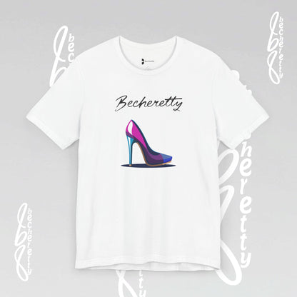 Trendy Graphic T-Shirt Becheretty - Futuristic High Heel Design, Fashion, Casual Wear