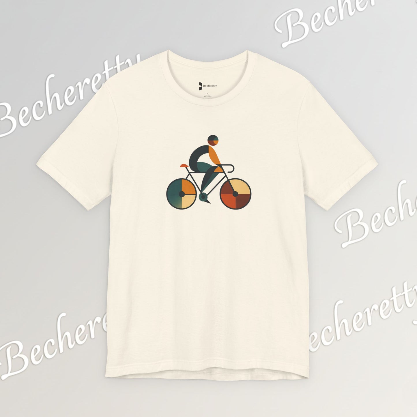 Modern Minimalist Bike Graphic Tee - Becheretty - Artistic Everyday wear, Unique gift