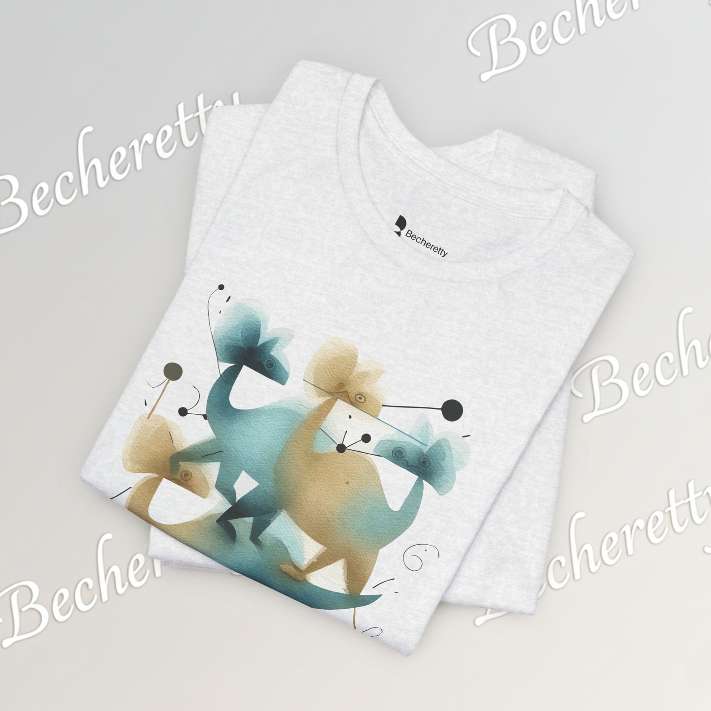 Abstract Balance "Dino"  Modern Graphic T-Shirt - Art Graphic Becheretty - Original abstract Illustration