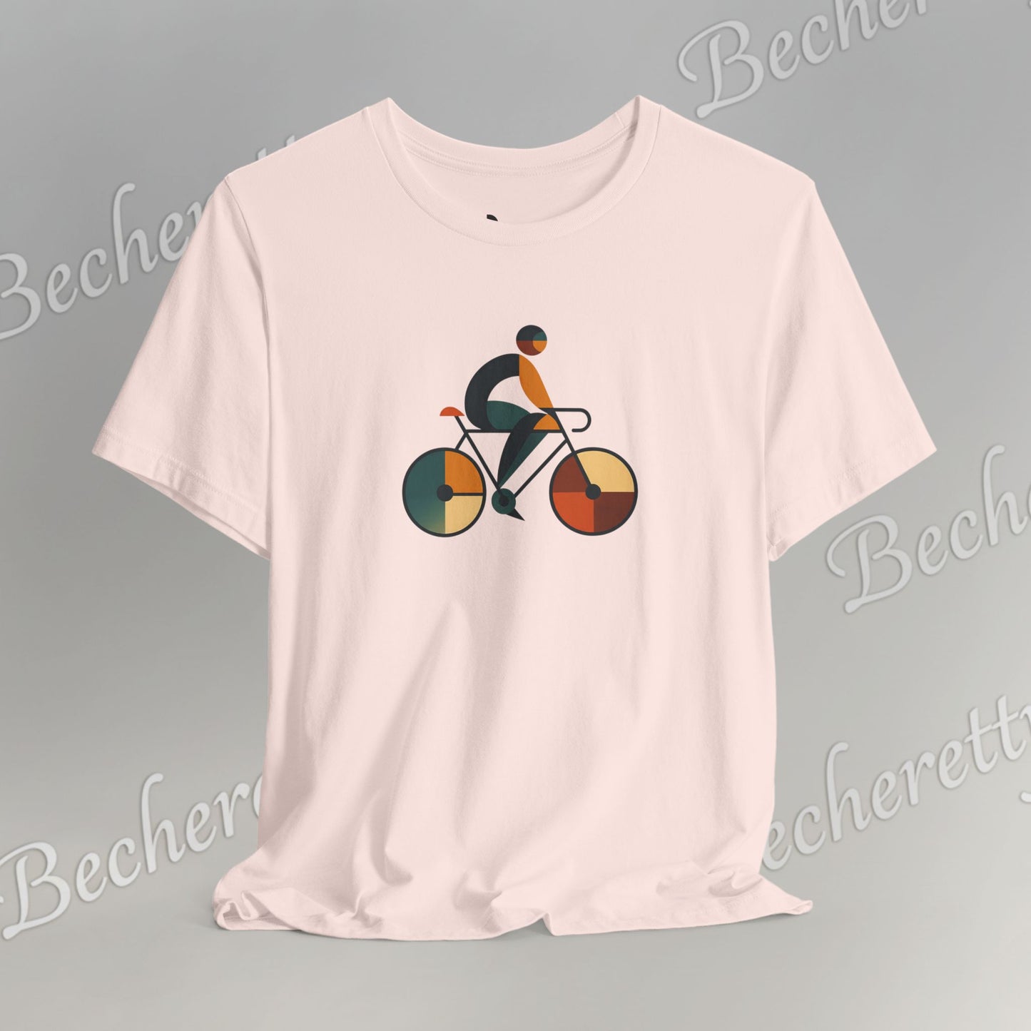 Modern Minimalist Bike Graphic Tee - Becheretty - Artistic Everyday wear, Unique gift
