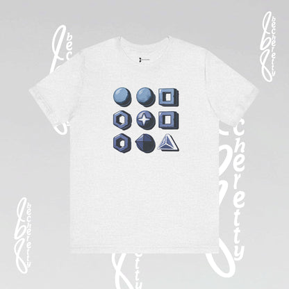 Graphic "Abstract Geometrics" T-Shirt Becheretty - Short Sleeve - Art Minimalist - Casual Wear
