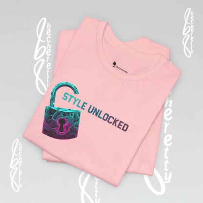 Unlock Your Style Tee - Trendy Short Sleeve Becheretty T-shirt - Casual Wear, Graphic Tee for Gamers, Gift for All Occasions
