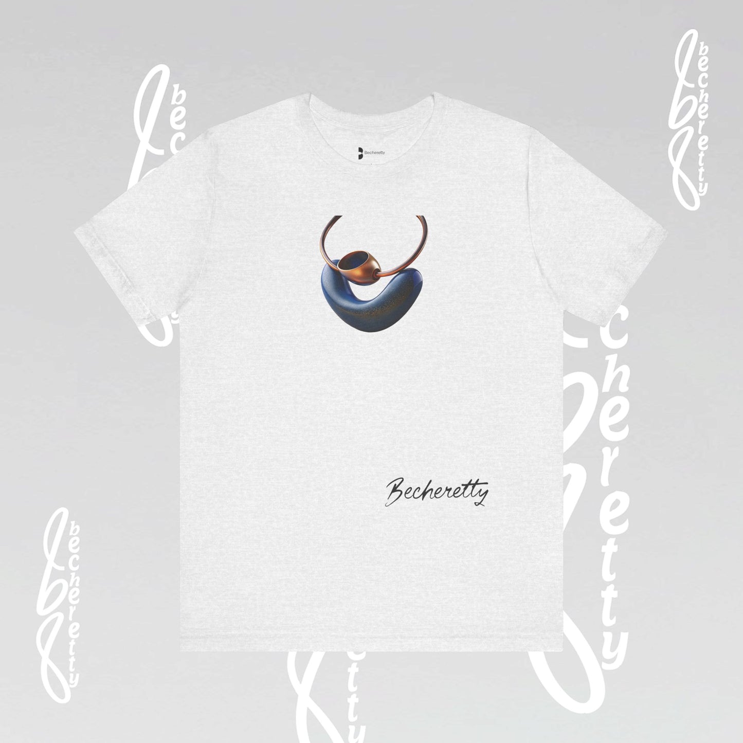 Necklace - Artistic design - T-Shirt short sleeve Becheretty- Fashion Casual Wear - Ideal Gift for Women