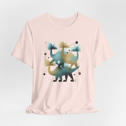 Abstract Balance "Dino"  Modern Graphic T-Shirt - Art Graphic Becheretty - Original abstract Illustration