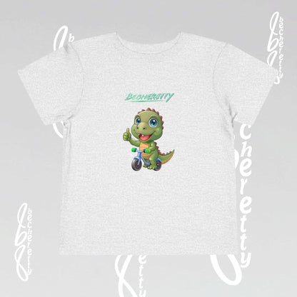 Toddler T-Shirt with a Cute Dino - Becheretty Playful Design Tee - Birthday Gift Idea