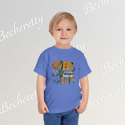 Artistic Doggie - Graphic Tee "Becheretty" for Toddlers -  Perfect gift for the little ones