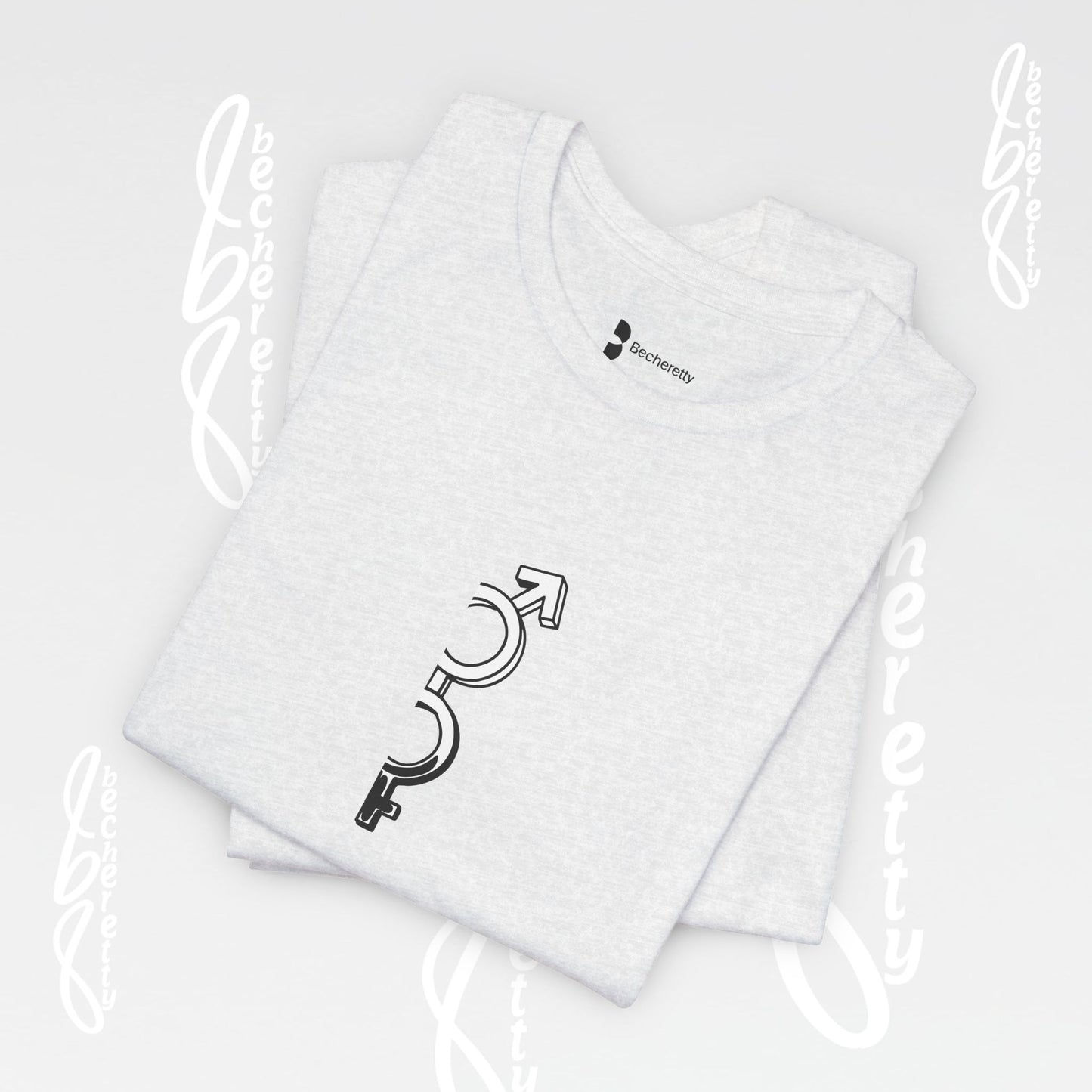 Minimalist Graphic Design Becheretty - Unisex Short Sleeves - Casual - Pixels Void Line