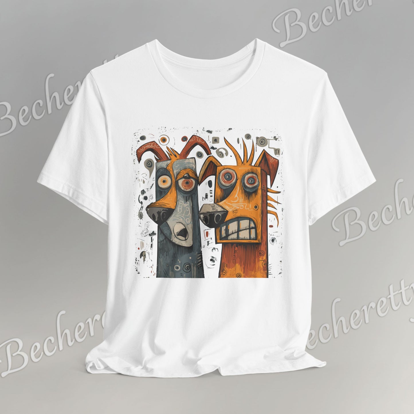 Twin Instincts T-shirt Becheretty - Perfect for art-driven fashion, and anyone who wears instinct as identity.