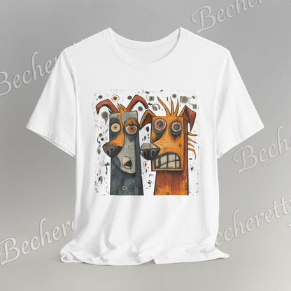 Twin Instincts T-shirt Becheretty - Perfect for art-driven fashion, and anyone who wears instinct as identity.