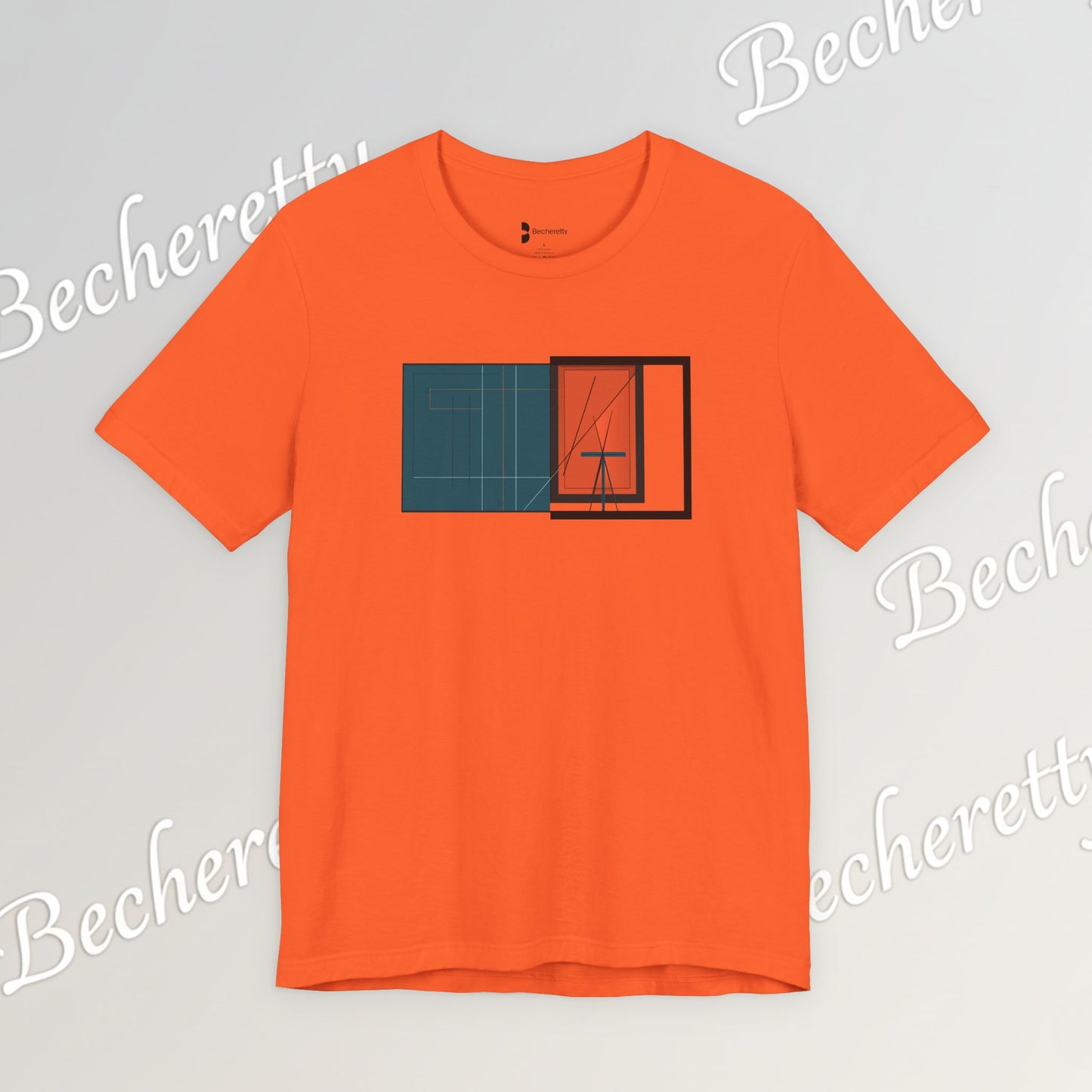 Minimalist Window Sunset T‑Shirt — Modern Geometric Home Vibe Tee - Art Graphic Becheretty