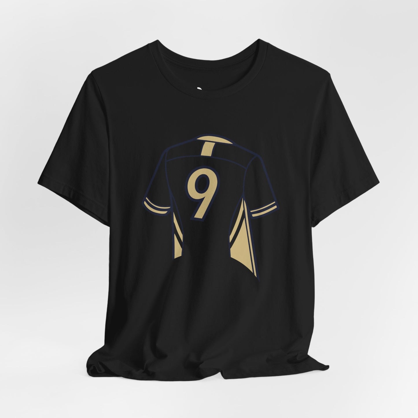 Soccer T-Shirt - Number 9 - Minimalist Graphic Becheretty - Athletic apparel - Everyday Fashion