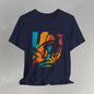 "Neon Fracture" — T-Shirt Becheretty - It captures the aesthetic of the shapes while nodding to those electric 80s/90s colors.