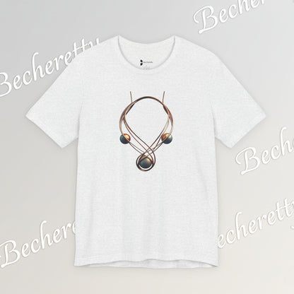 Art Graphic  Necklace "Mystic Orb" Minimalist Tee Becheretty - Wearable Art work - Unique design