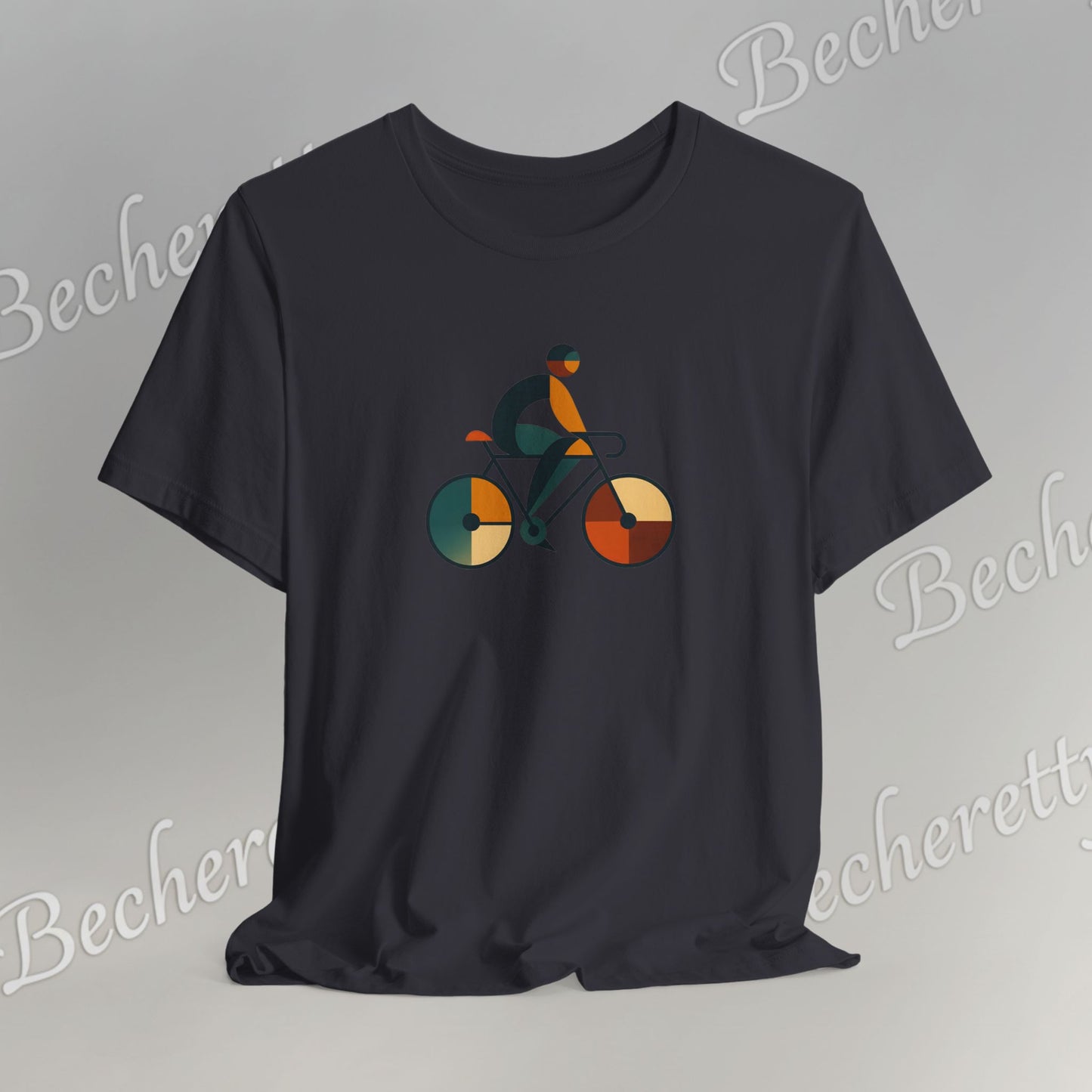 Modern Minimalist Bike Graphic Tee - Becheretty - Artistic Everyday wear, Unique gift