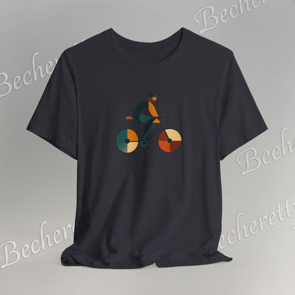 Modern Minimalist Bike Graphic Tee - Becheretty - Artistic Everyday wear, Unique gift