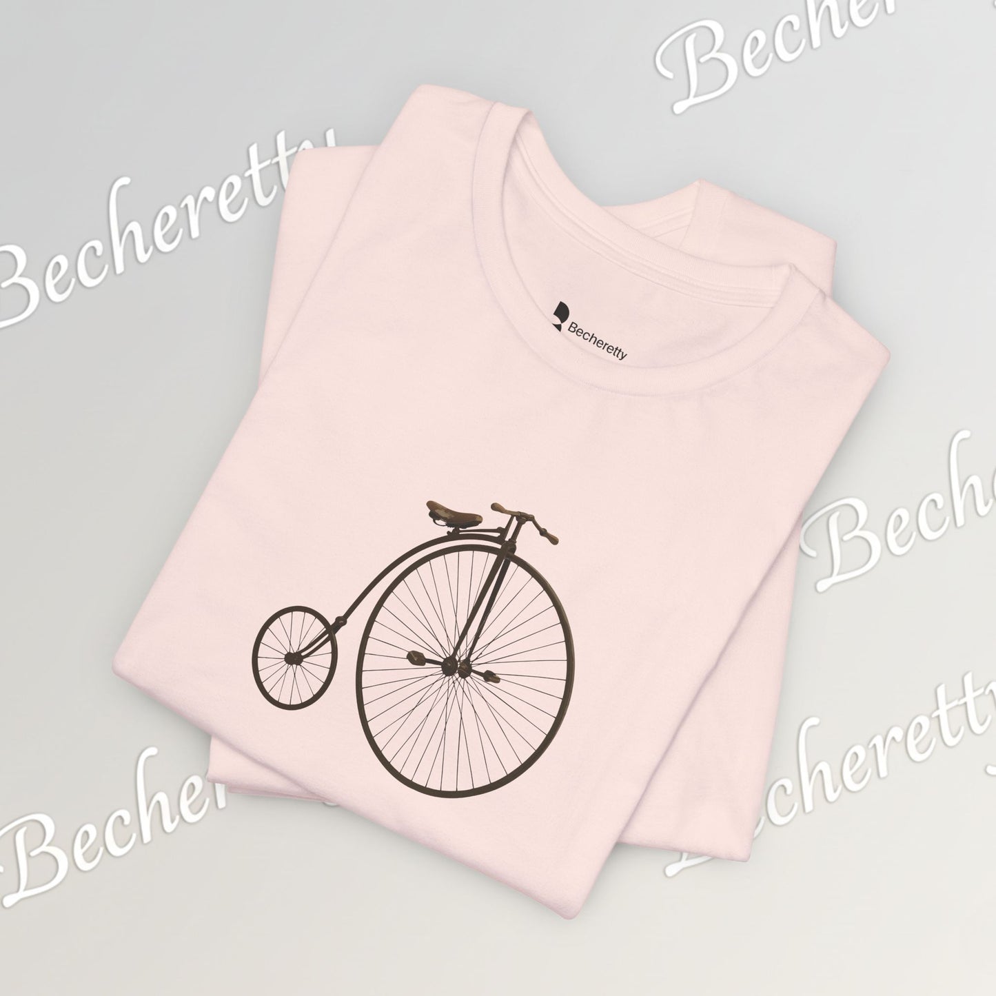 Penny-Farthing Vintage Bicycle Tee - Graphic Minimalist Tee Becheretty - Perfect T-Shirt for Cycling Enthusiasts, Casual wear
