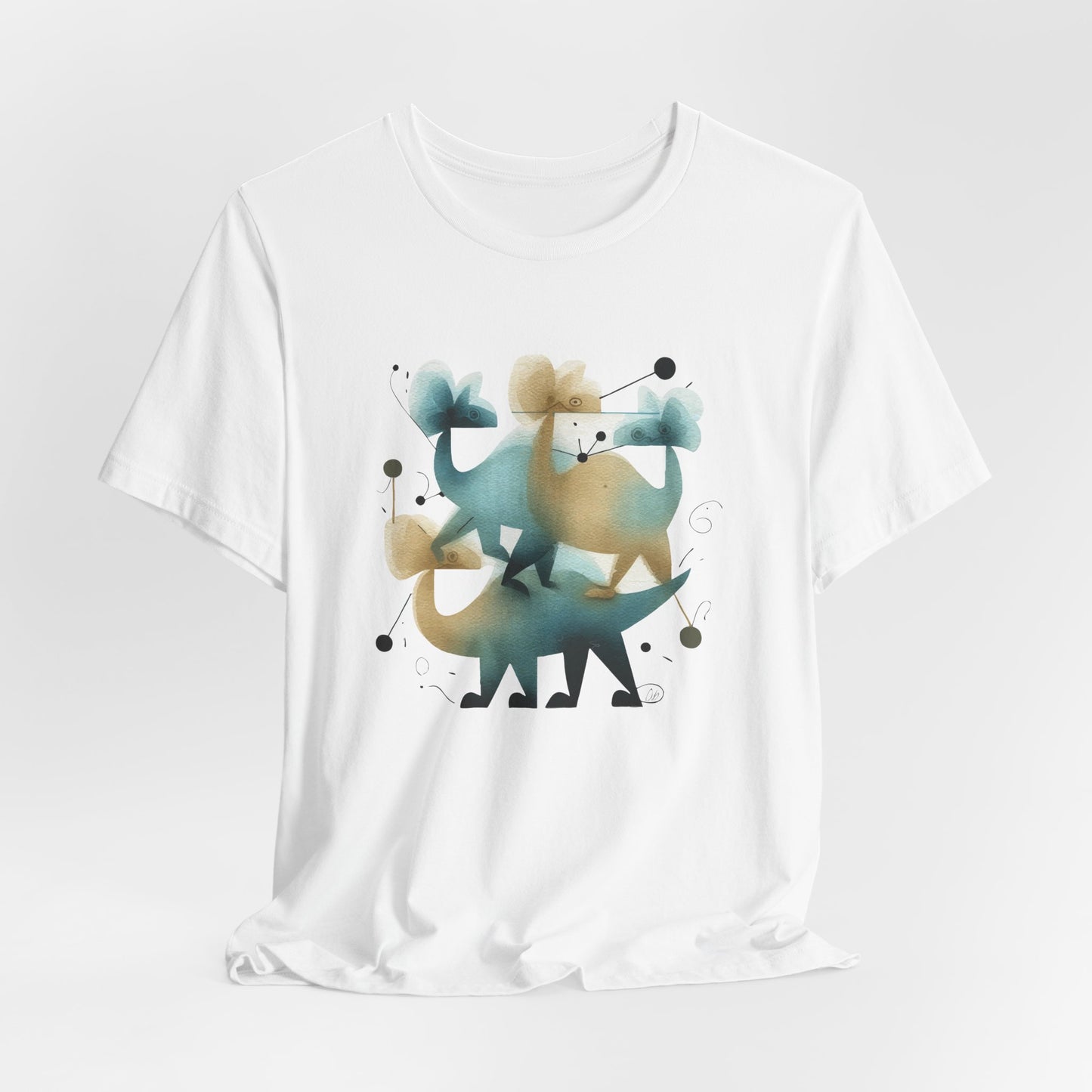 Abstract Balance "Dino"  Modern Graphic T-Shirt - Art Graphic Becheretty - Original abstract Illustration