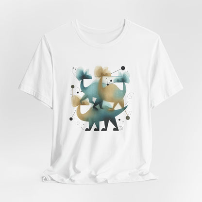Abstract Balance "Dino"  Modern Graphic T-Shirt - Art Graphic Becheretty - Original abstract Illustration