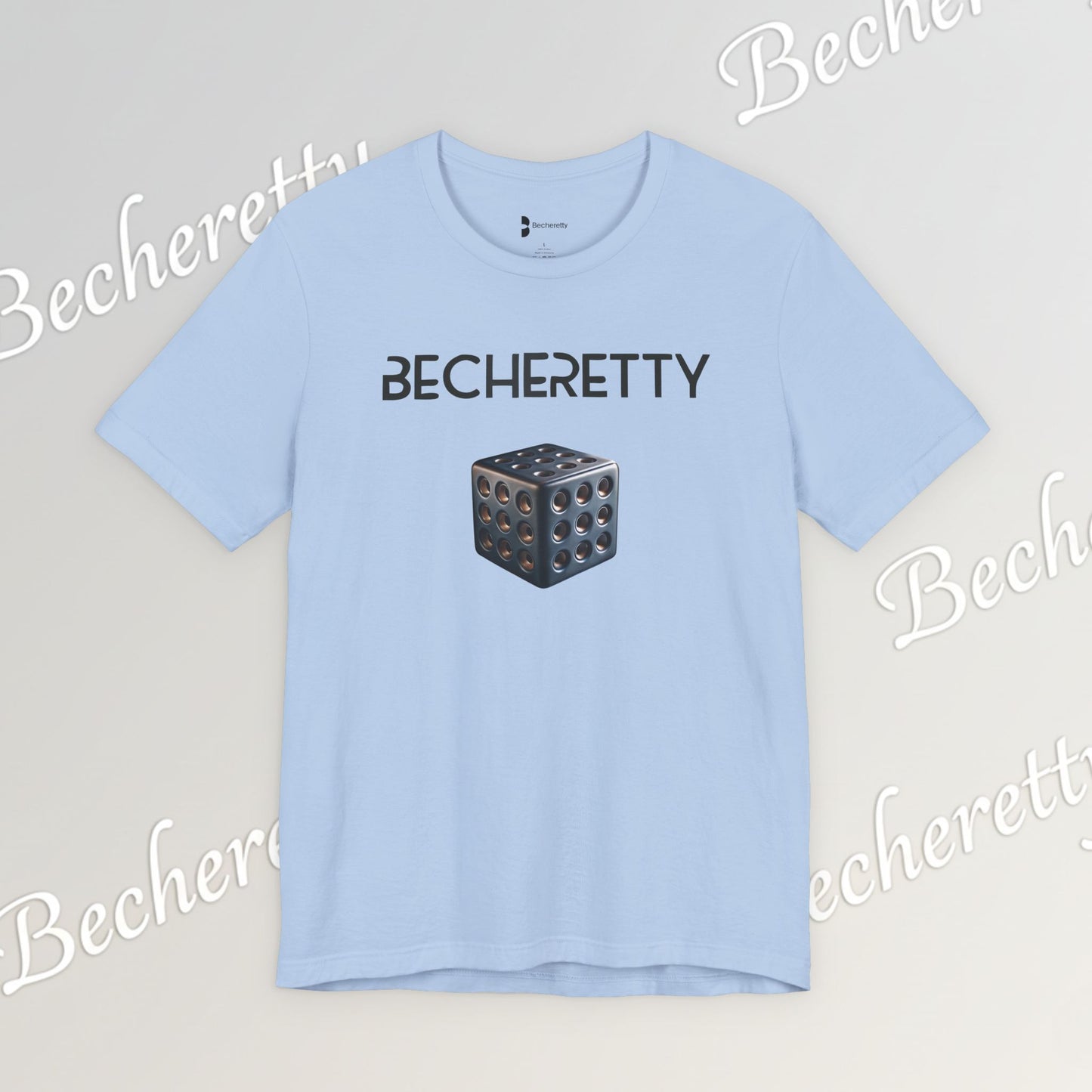 Becheretty Cube T-Shirt – Minimalist Geometric Graphic Art Expression - Casual wear - Gamers Gift