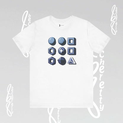 Graphic "Abstract Geometrics" T-Shirt Becheretty - Short Sleeve - Art Minimalist - Casual Wear