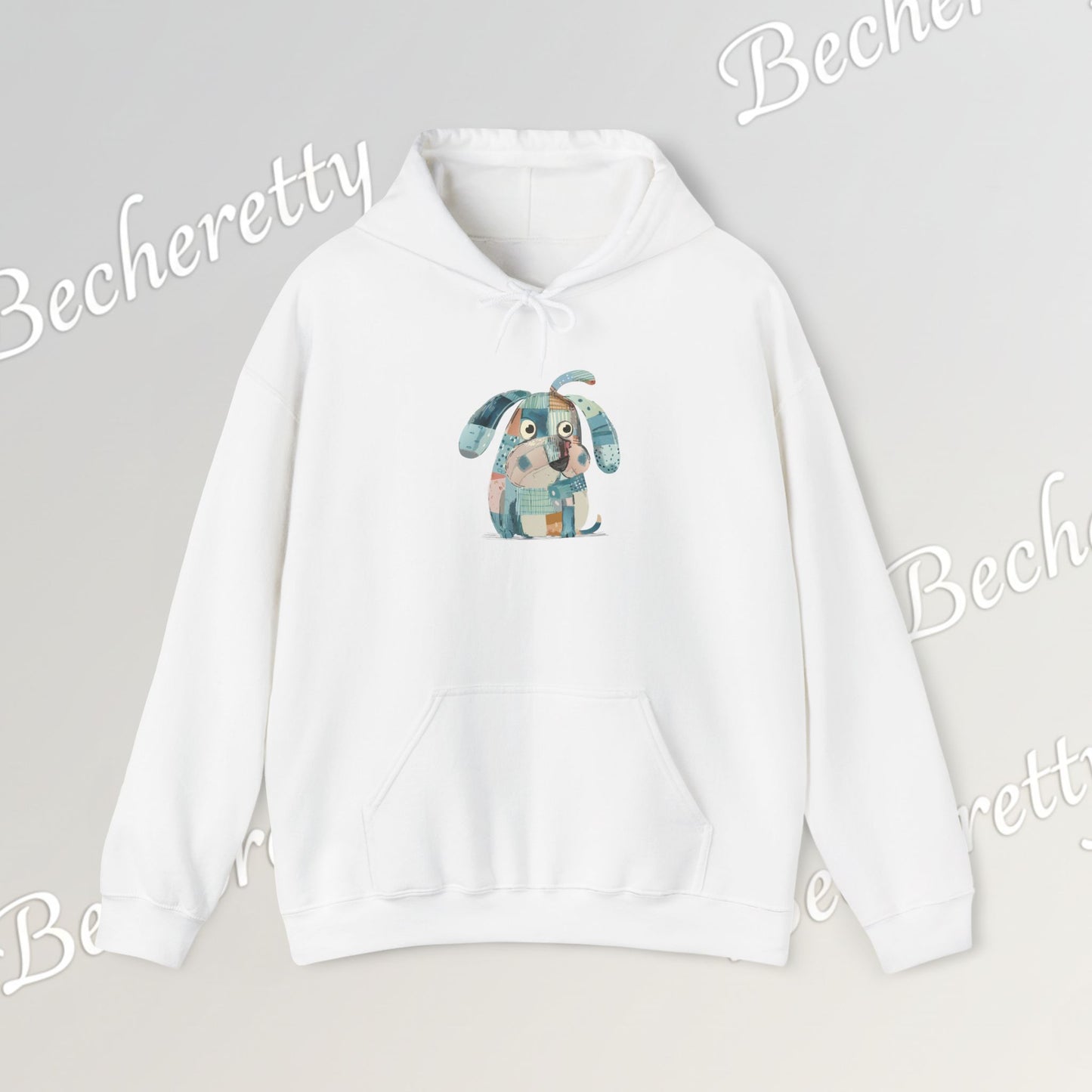 Cute Watercolor Dog Hoodie - art Graphic Becheretty - Colorful Puppy Sweatshirt