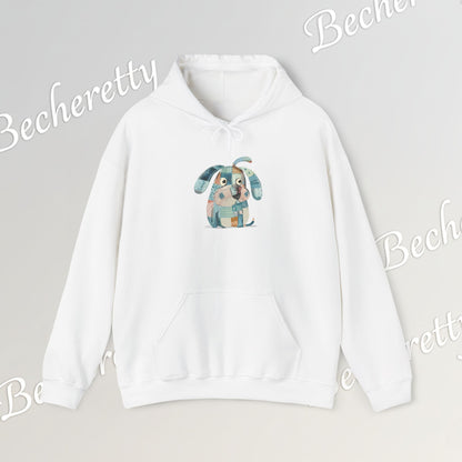 Cute Watercolor Dog Hoodie - art Graphic Becheretty - Colorful Puppy Sweatshirt
