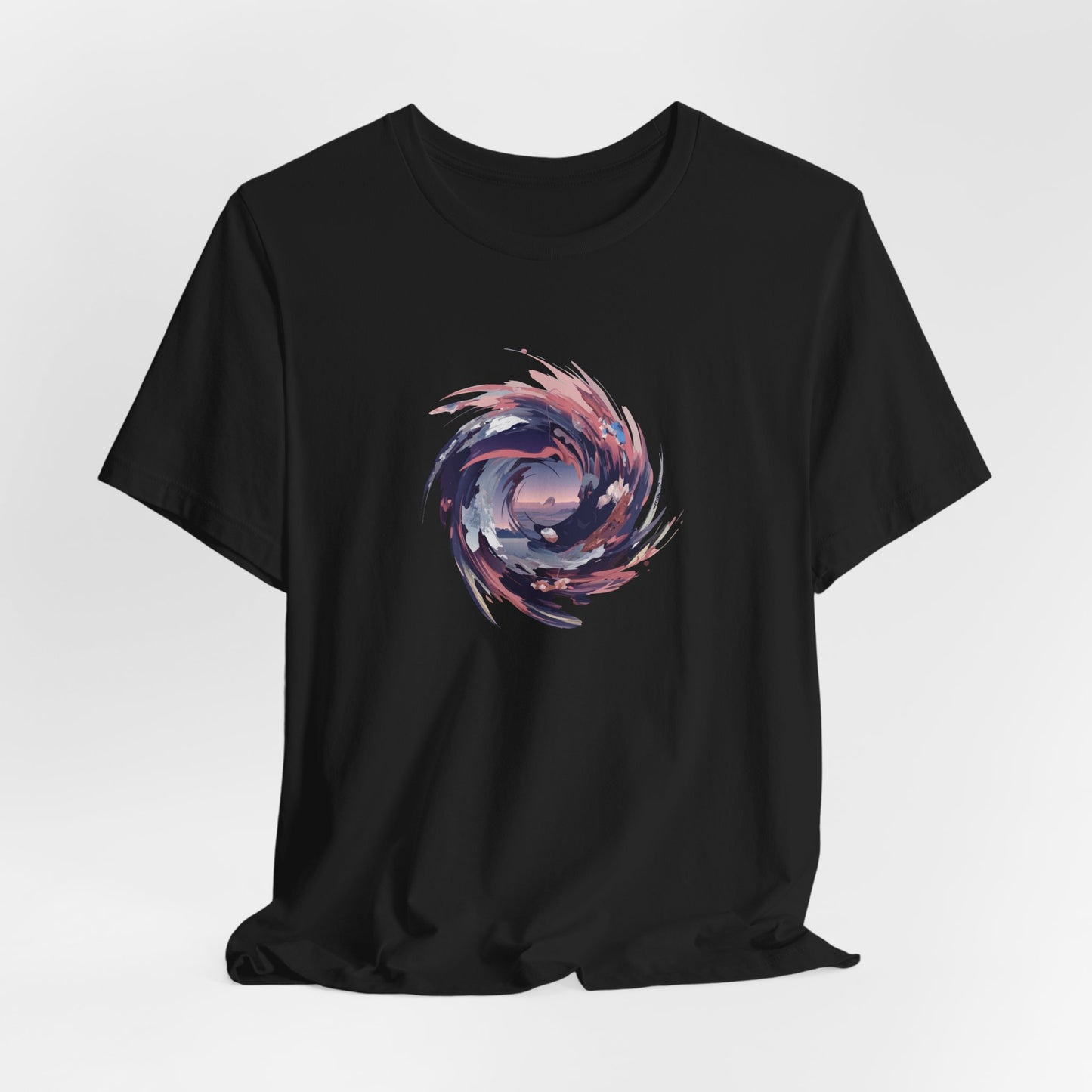 Graphic Art t-Shirt "Spiral Galaxy" - Abstract Cosmic Swirl Tee - Unique Design - Special Gift for Art Lovers