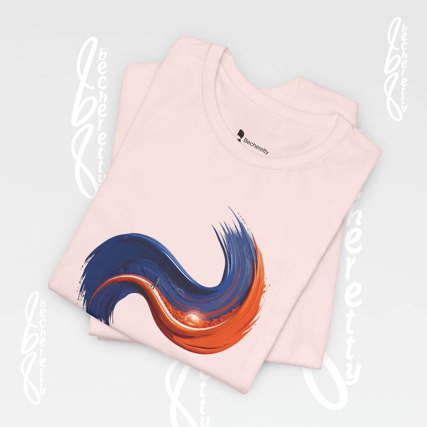 Graphic Abstract Colorful Brushstroke Tee - Art Minimalist Becheretty - Casual Wear - Authentic Apparel