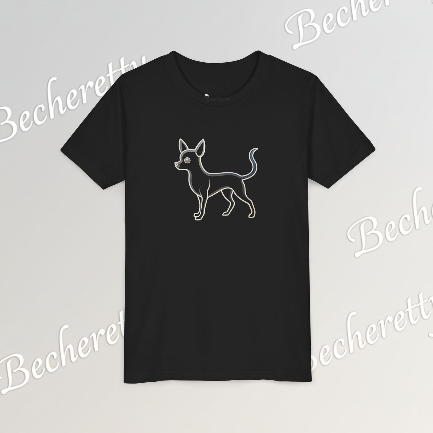 Youth T'Shirt - Graphic Chihuahua - Art Minimalist Becheretty - Perfect gift for Pet Lovers