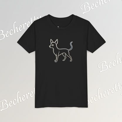 Youth T'Shirt - Graphic Chihuahua - Art Minimalist Becheretty - Perfect gift for Pet Lovers