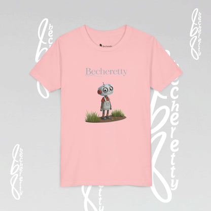 Youth T-Shirt short sleeve - Becheretty Graphic - Funny Robot - Casual Wear - Unique Kids Apparel