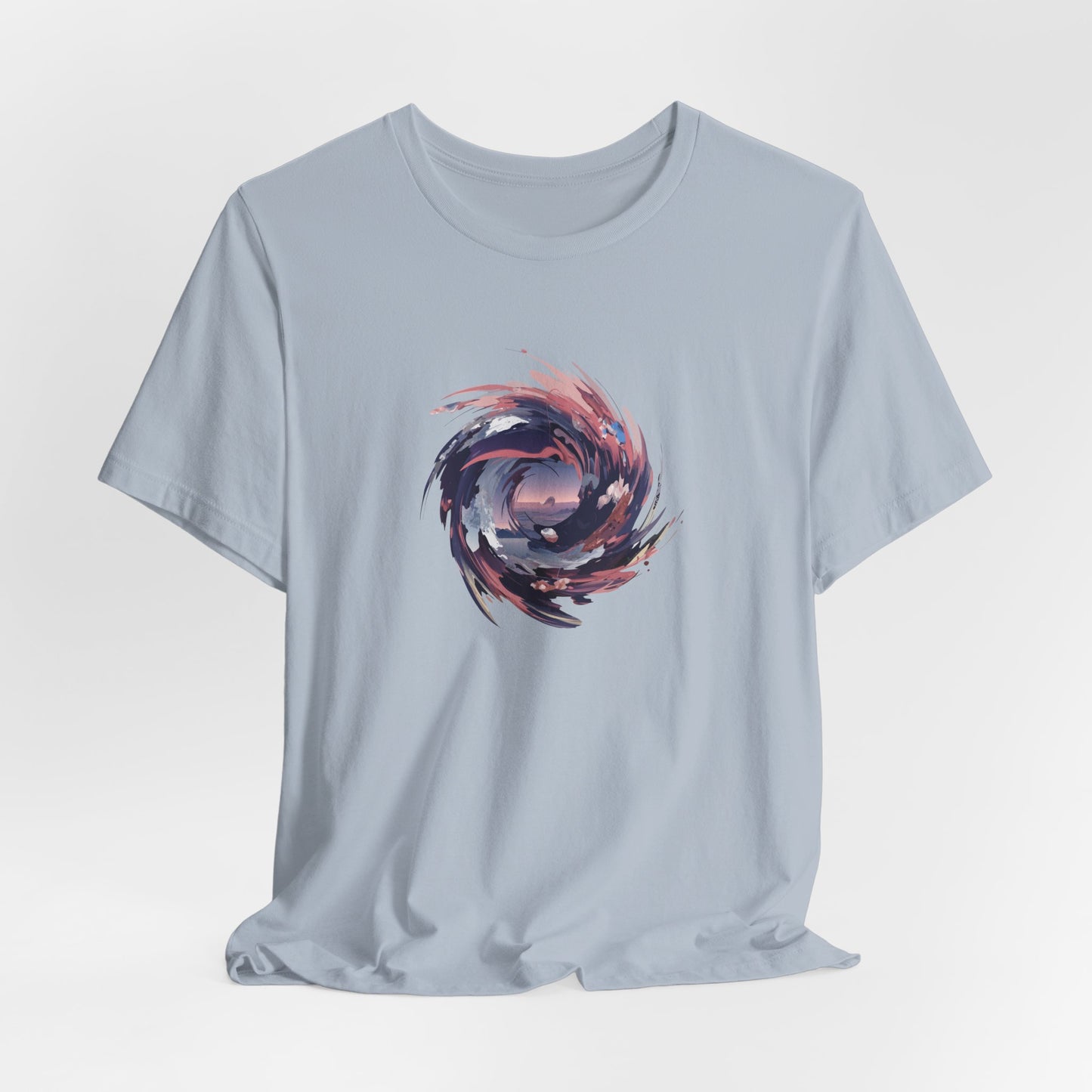 Graphic Art t-Shirt "Spiral Galaxy" - Abstract Cosmic Swirl Tee - Unique Design - Special Gift for Art Lovers