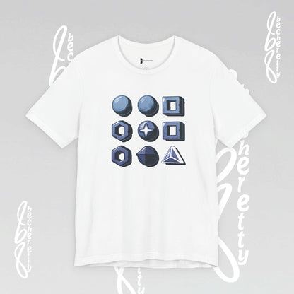 Graphic "Abstract Geometrics" T-Shirt Becheretty - Short Sleeve - Art Minimalist - Casual Wear
