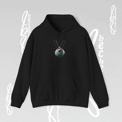 Futuristic Necklace - Graphic Hoodie Becheretty - Unisex, Original Gift for Friends