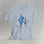 "Abstract Blue Aviary" Modern Art Graphic T-Shirt Becheretty - Unique Nature Lover Tee, Soft Cotton Fashion Top