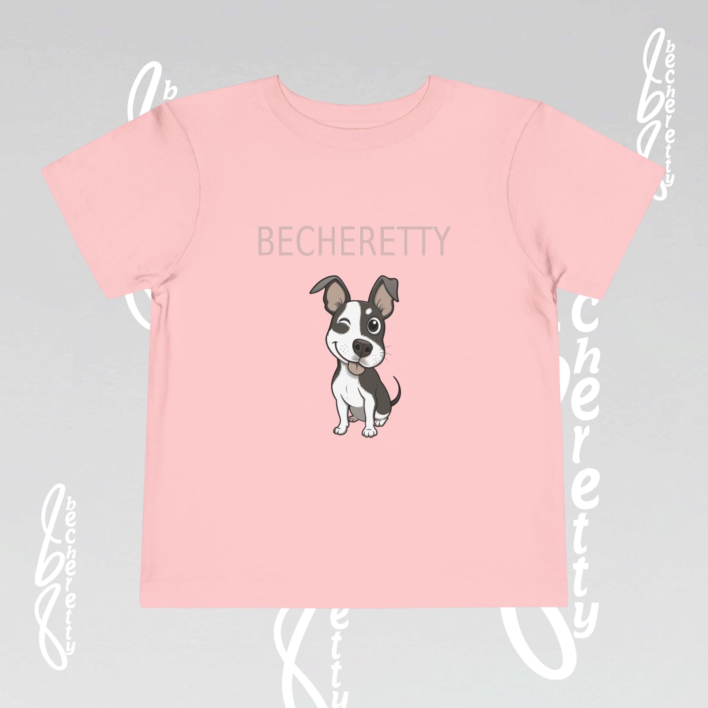 Toddler T-Shirt - Cheerful Winking Frenchie Doggy - Great choice for birthdays, playdates, and everyday wear.