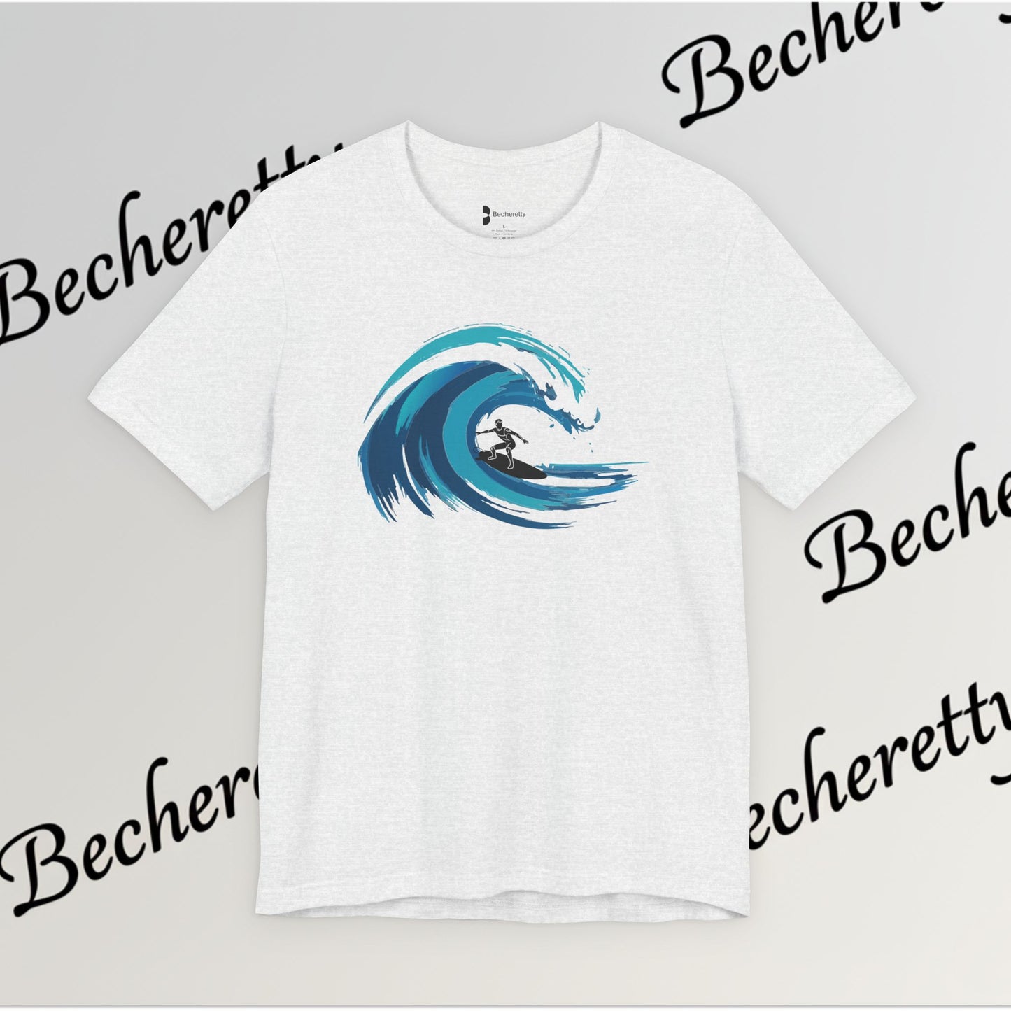 Ocean Wave Surf Tee — The Art of Surf - Graphic Minimalist Becheretty - Surfing is just painting — the ocean is the brush