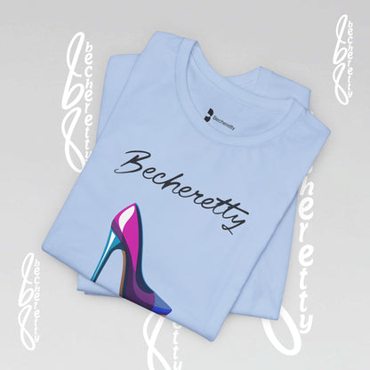 Trendy Graphic T-Shirt Becheretty - Futuristic High Heel Design, Fashion, Casual Wear