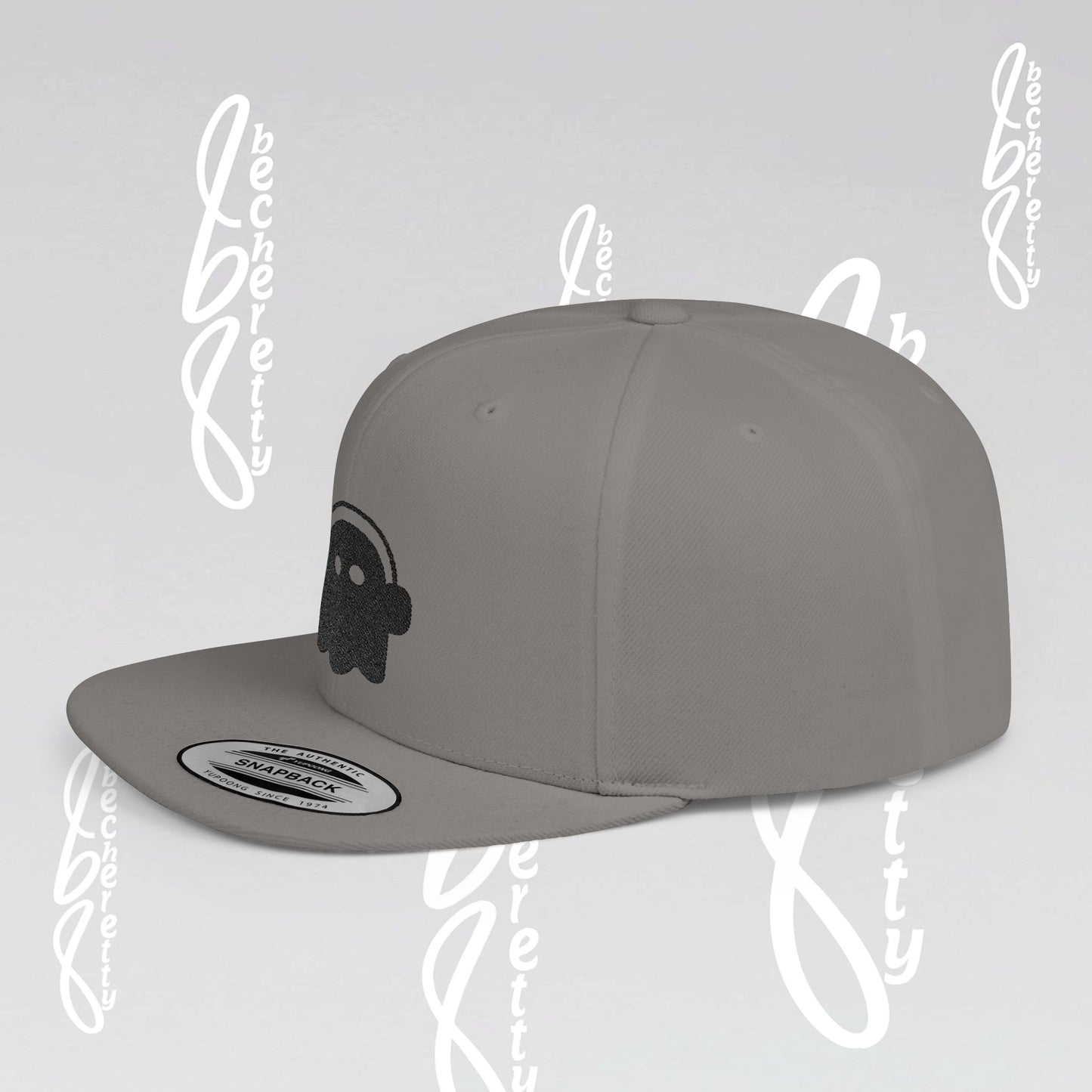 Stylish Flat Bill Snapback Hat with Embroidered Design Becheretty