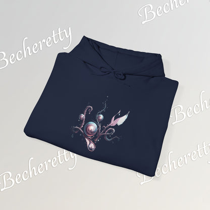 Love Floral Hoodie - Romantic Script - Art Graphic Becheretty - Perfect Gift for your loved one