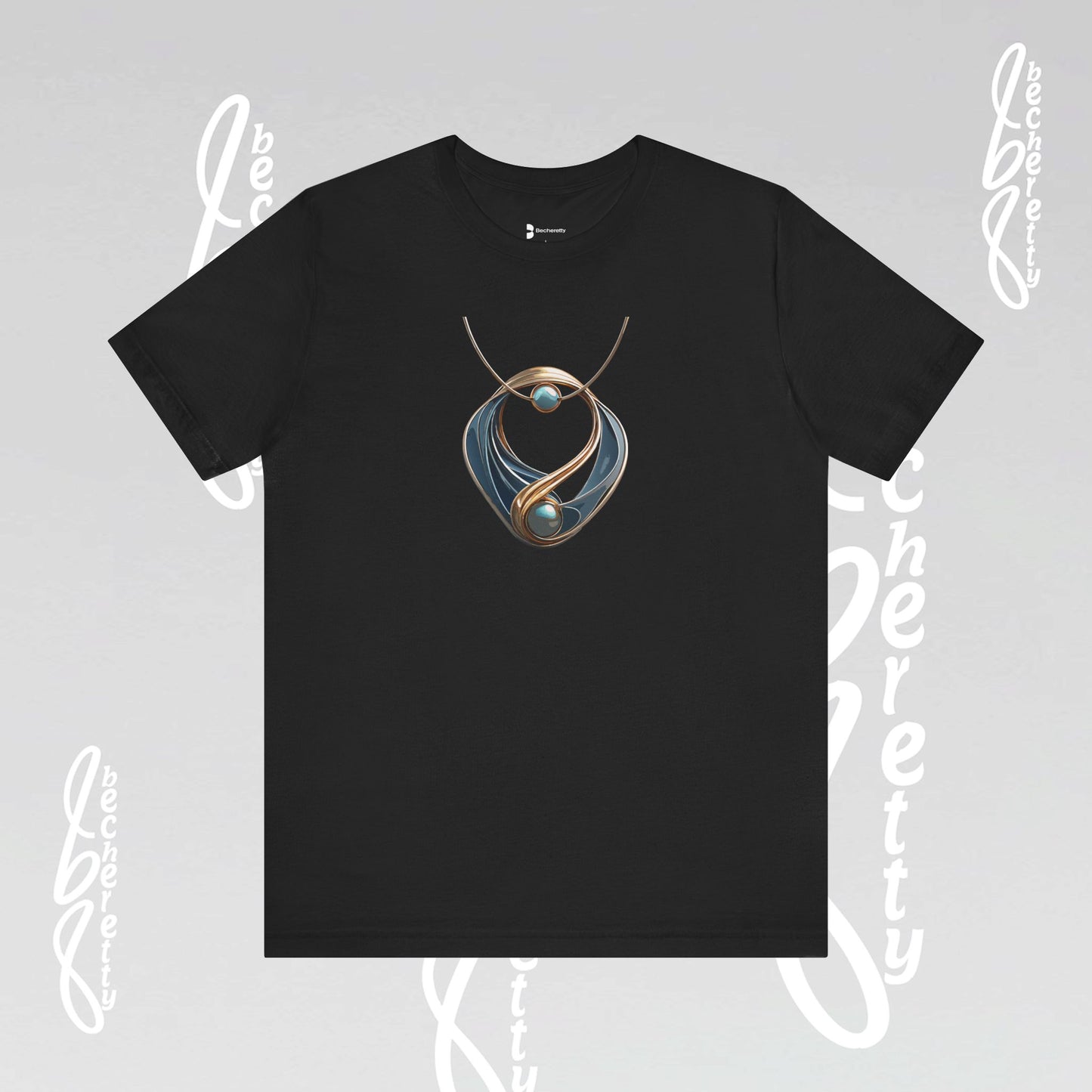 Necklace Artistic design - Statement T-Shirt Becheretty - Casual wear - Unique Graphic Top, Everyday Style