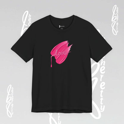 Love Brushstroke T-Shirt - Art Graphic Minimalist Becheretty - Special gift for your sweetheart