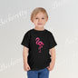 Toddler Flamingo Tee — Cute Pink Flamingo Short Sleeve T-Shirt for Kids - Art Graphic Becheretty