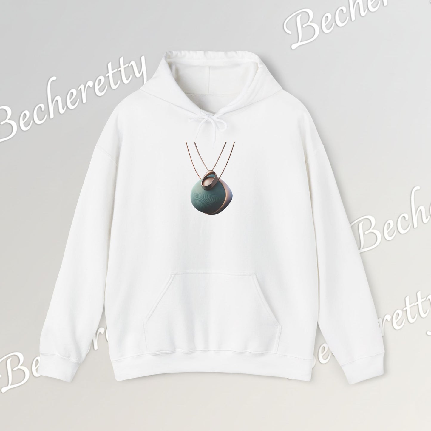 Abstract 3D Geometric Necklace Hoodie - Art Graphic Becheretty - Unisex, Original Gift for Friends