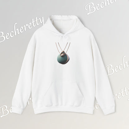 Abstract 3D Geometric Necklace Hoodie - Art Graphic Becheretty - Unisex, Original Gift for Friends