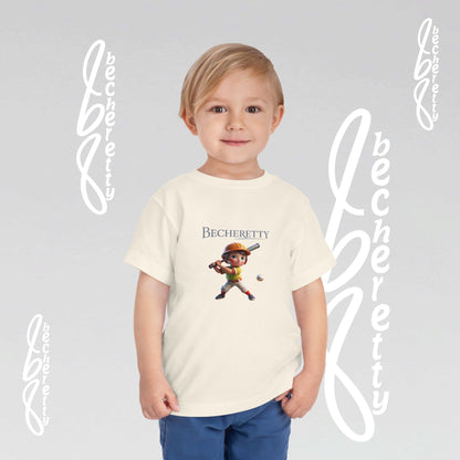 Toddler T-Shirt - Baseball Graphic Becheretty - Day Game, birthday gift - Summer