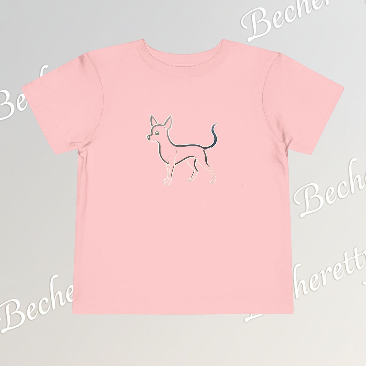 Adorable Chihuahua Toddler Tee - Graphic Minimalist Becheretty - Dog Lover Gift, Cozy Summer Apparel, Fun Birthday Outfit